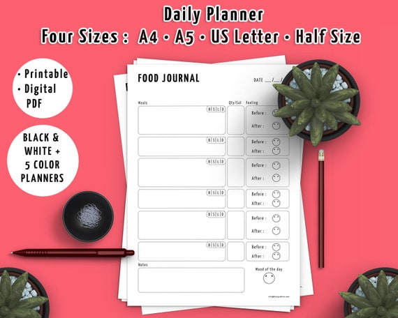 Daily Food Journal 1 Printable Pdf App Use Track Daily Habit Grateful Diary Daily Affirmations Daily Food Journal 1 Printable Pdf App Use Track Daily Habit Grateful Diary Daily Affirmations