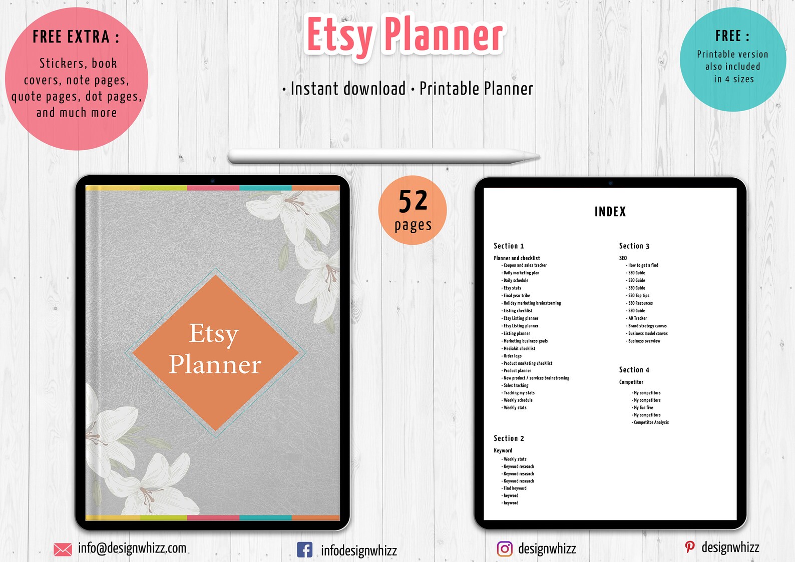 Etsy Success Planner, Etsy Planner, Business Planner, Project Planner