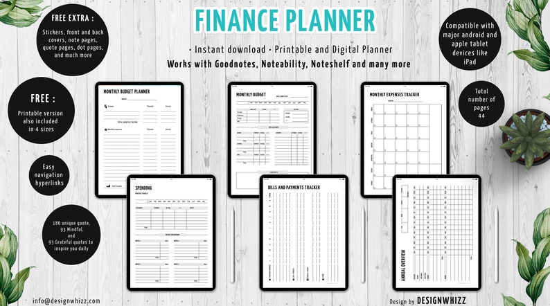 Finance Planner Printable Financial Journal Budget Template - Etsy