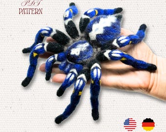 洋楽 Tarantula Crochet Pattern – Poecilotheria Metallica Tarantula | Realistic