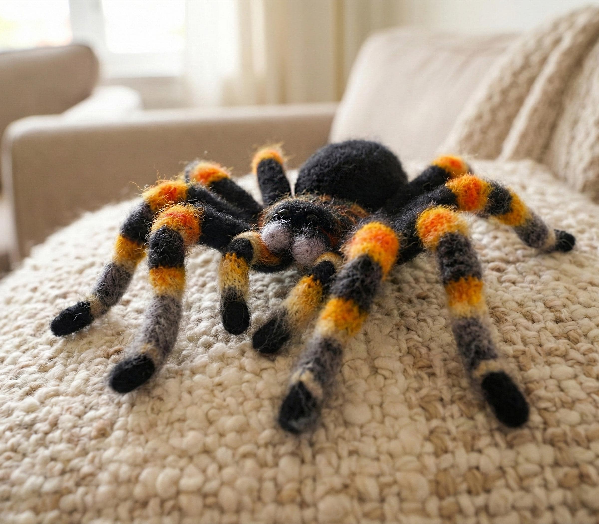 Crocheted Mexican Red-knee Tarantula. Stuffed Realistic Spider. - Etsy
