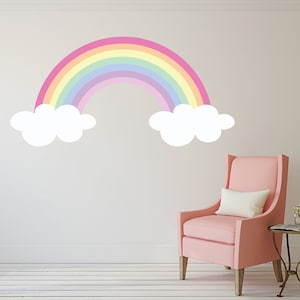 Regenbogen-Wand-Kunst Aufkleber Mädchen Kinderzimmer Schlafzimmer Vinyl Wand Dekor