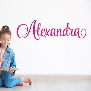 Name Wall Decal - Custom Name Nursery Wall Decor - Personalized Name Wall Decor Art Sticker –Personalized Letters Wall Decals for Girls Room