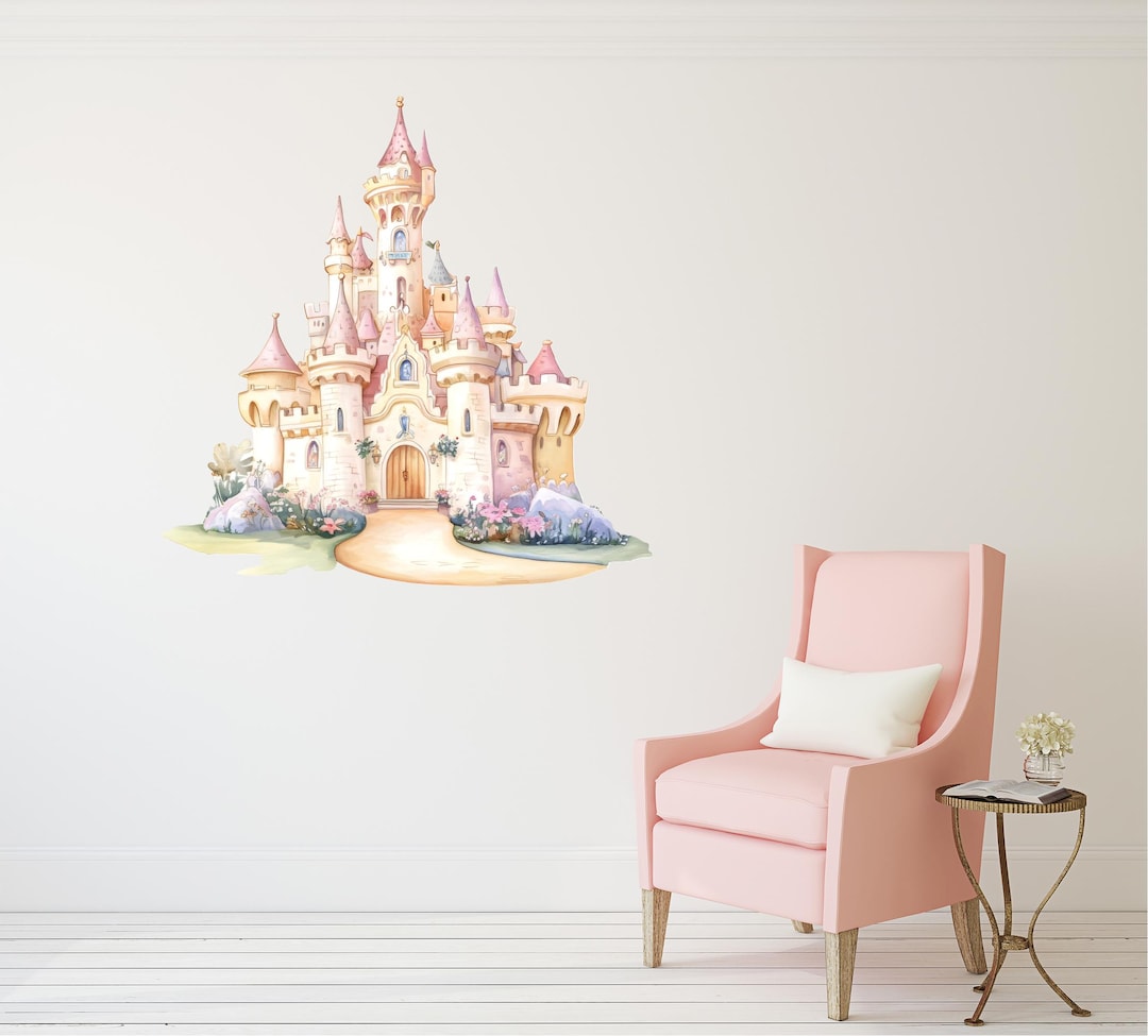 Castle Wall Art Decal Nursery Magic Theme Kids Room Decor Vinyl Sticker ...