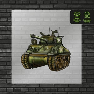 May include: A green and brown military tank with white stars on the side. The tank has a large cannon and tracks.