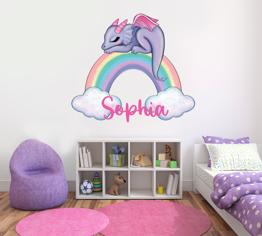 Nursery Custom Name Wall Decal Sticker, 23" W By 8" H, Girl Name