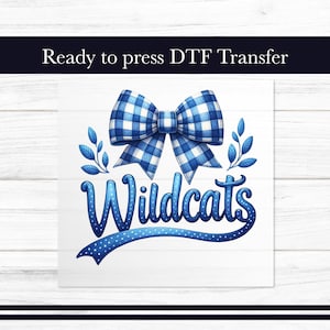 Coquette Wildcats DTF Transfer, Team Spirit Ready-to-Press Design for Kids Apparel, Football Iron on Transfers DTF for T-shirts Gift