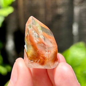 Mini Amphibole Quarz Punkt aus Brasilien - Drittes Auge Kronenchakra Kristall Generator