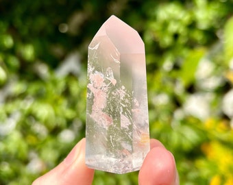 Pastel Pink Lithium Quartz Tower from Brazil - Third Eye Chakra Healing Crystal Generator