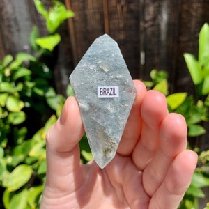 Sparkly Blue Tara Amphibole Quartz Freeform - Crown Chakra Crystal Generator