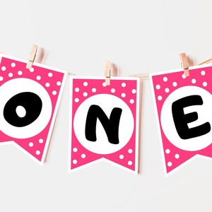 Minnie Mouse Birthday Banner Printable – Pink Full Alphabet Party Decoration, Baby Shower, Instant Download