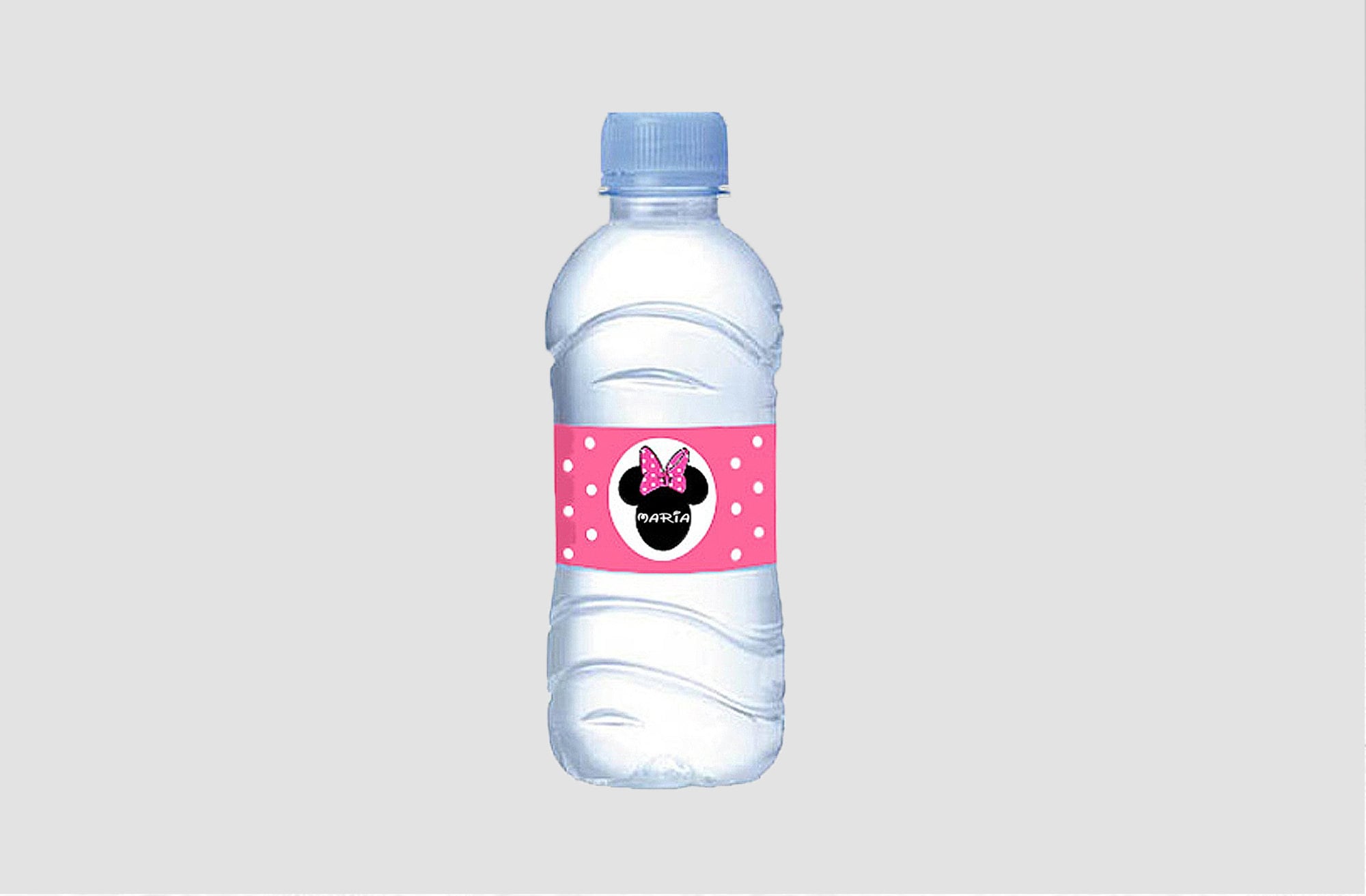 ▷ Minnie Mouse Water bottle Label Digital