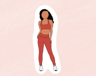 Moana Workout Outfit Sticker, Gym Sticker, Moana Sticker, Princess Sticker, Disney Workout, Disney Sticker