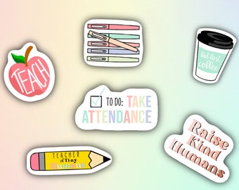 Teacher Sticker Bundle, Teacher Stickers, Teacher Gift, Hydroflask Stickers, Water Bottle Stickers, Laptop Stickers