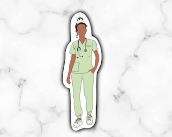 Tiana Nurse Sticker, Princess and the Frog, Water Resistant