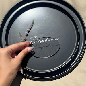 Acryl Sitzplatz Name - Hochzeitstisch Dekor - Runde personalisierte Tischkarte - Baby Shower Sitzkarten - Modernes Dekor - Hochzeitsgeschenke