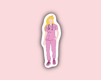 Aurora Sticker, Sleeping Beauty Sticker, Nursing Sticker, Disney Princess Nurse, Disney Sticker, Stanley Stickers, Hydroflask Stickers