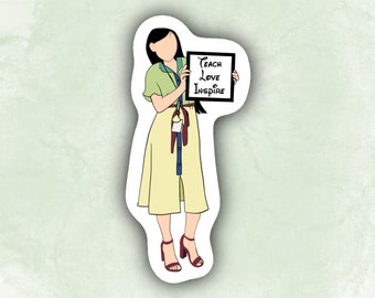 Teacher Mulan Sticker, Mulan Sticker, Teacher Sticker, Princess Sticker, Disney Teacher Sticker