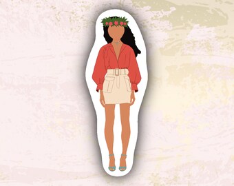 Chic Moana Sticker, Moana Sticker, Modern Princess Sticker, Princess Sticker, Disney Sticker