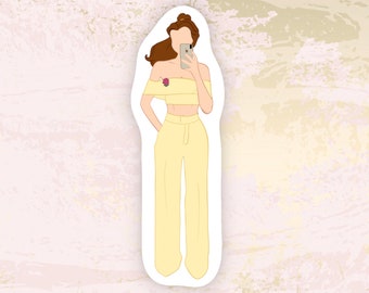 Chic Belle Sticker, Modern Princess, Water Resistant