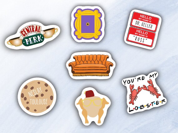 Friends Sticker Bundle, Friends TV Show, Waterproof Stickers