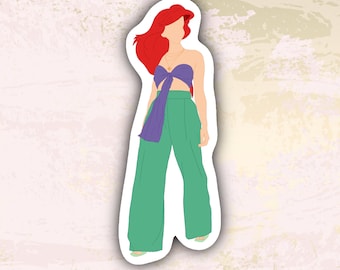 Chic Ariel Sticker, Ariel Sticker, Modern Princess Sticker, Princess Sticker, Disney Sticker, The Little Mermaid