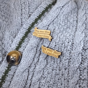 Long Story korte lasergesneden houten pin