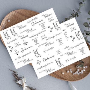 Candle foil | Birthday | Candle tattoo | PDF file | Template | Candle sticker