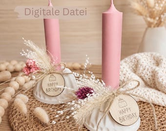 3MF/STL 3D print file including commercial license - The candle for hot summer days | Taper candle in various designs
