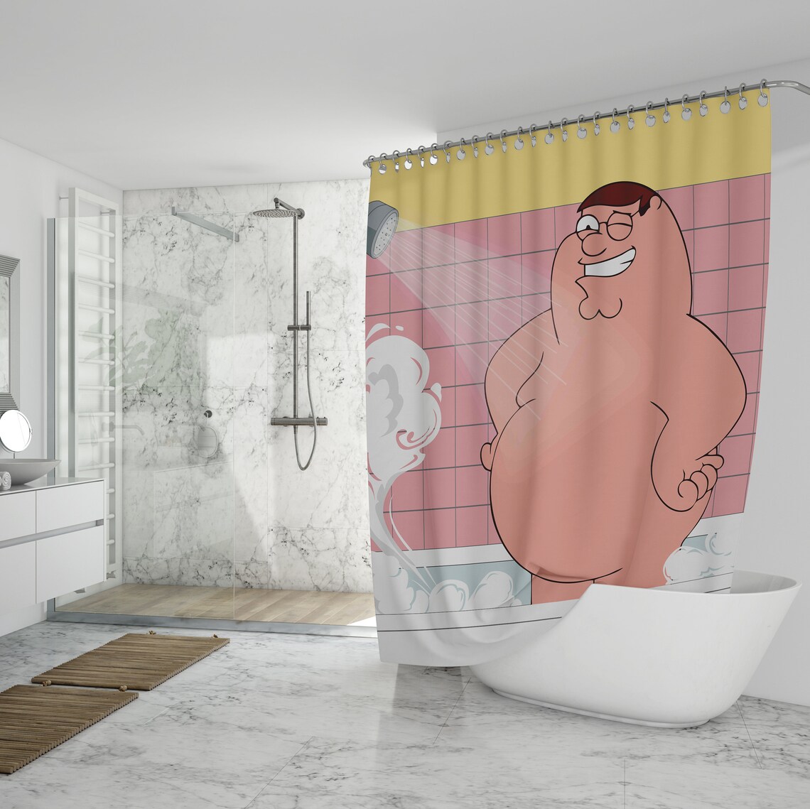 Family Guy Shower Curtain. Funny Curtain. Etsy