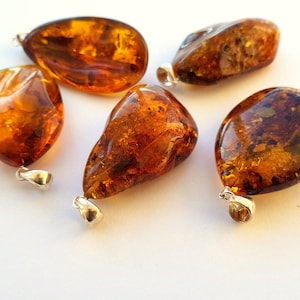 Massive amber pendants, genuine amber, amber pendants silver 925, amber pendants silver clasp, unique amber pendants, amber lot,Baltic amber