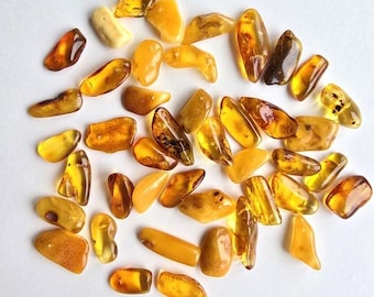50 g. multicolor amber beads, drilled amber stones, long amber with hole, wholesale amber,  natural amber stones, genuine Baltic amber
