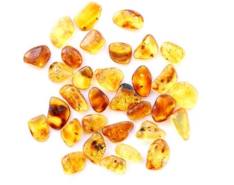 Cognac color amber, 50g polished amber pieces, amber gemstone, clear unique amber, shiny amber, small amber pieces, Baltic amber wholesale