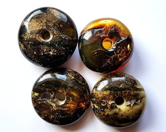 Large dark amber donut, massive Baltic amber, large pendants with hole, wholesale amber,massive amber donuts,transparent massive lemon amber