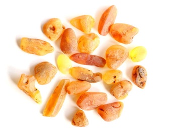 Not polished Baltic amber stones, 50g raw unpolished amber pieces, yellow lemon amber stones, genuine raw gemstone, wholesale amber,