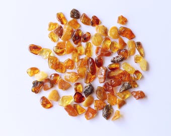 50 g. light color amber beads, drilled amber stones, multicolor amber with hole, wholesale amber, Baltic amber sale, drilled amber pieces