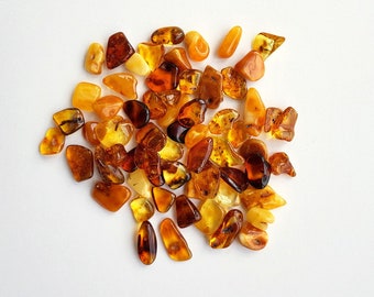 100 g. multi color amber pieces, polished amber pieces, wholesale amber, souvenir amber stones, tumbled amber, free shape amber stones