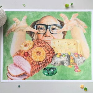 Danny&#39;s Feast | IASIP Print | Color Pencil Print | Frank Reynolds | It&#39;s Always Sunny in Philadelphia