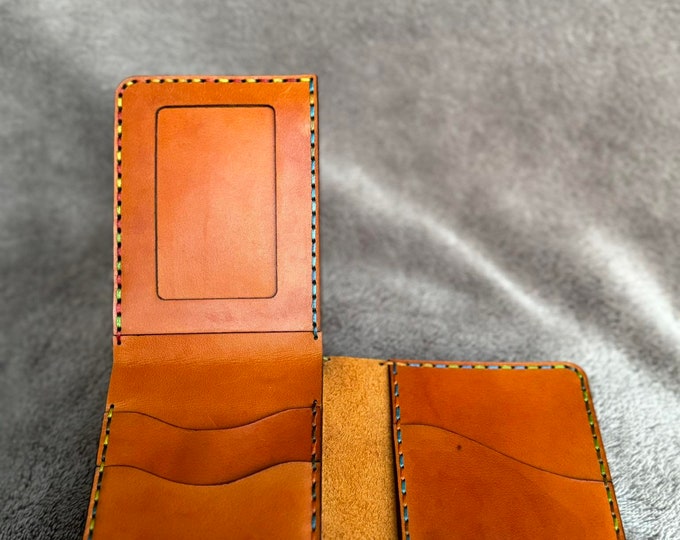 Handmade full grain leather wallet