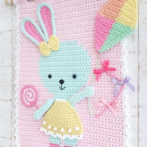 Ofelia Bunny wall hanging PDF pattern crochet pattern deco room wall kids deco image 6