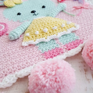 Ofelia Bunny wall hanging PDF pattern crochet pattern deco room wall kids deco image 7