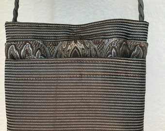 Handbag Cross Body Adjustable- Metallic Stripe