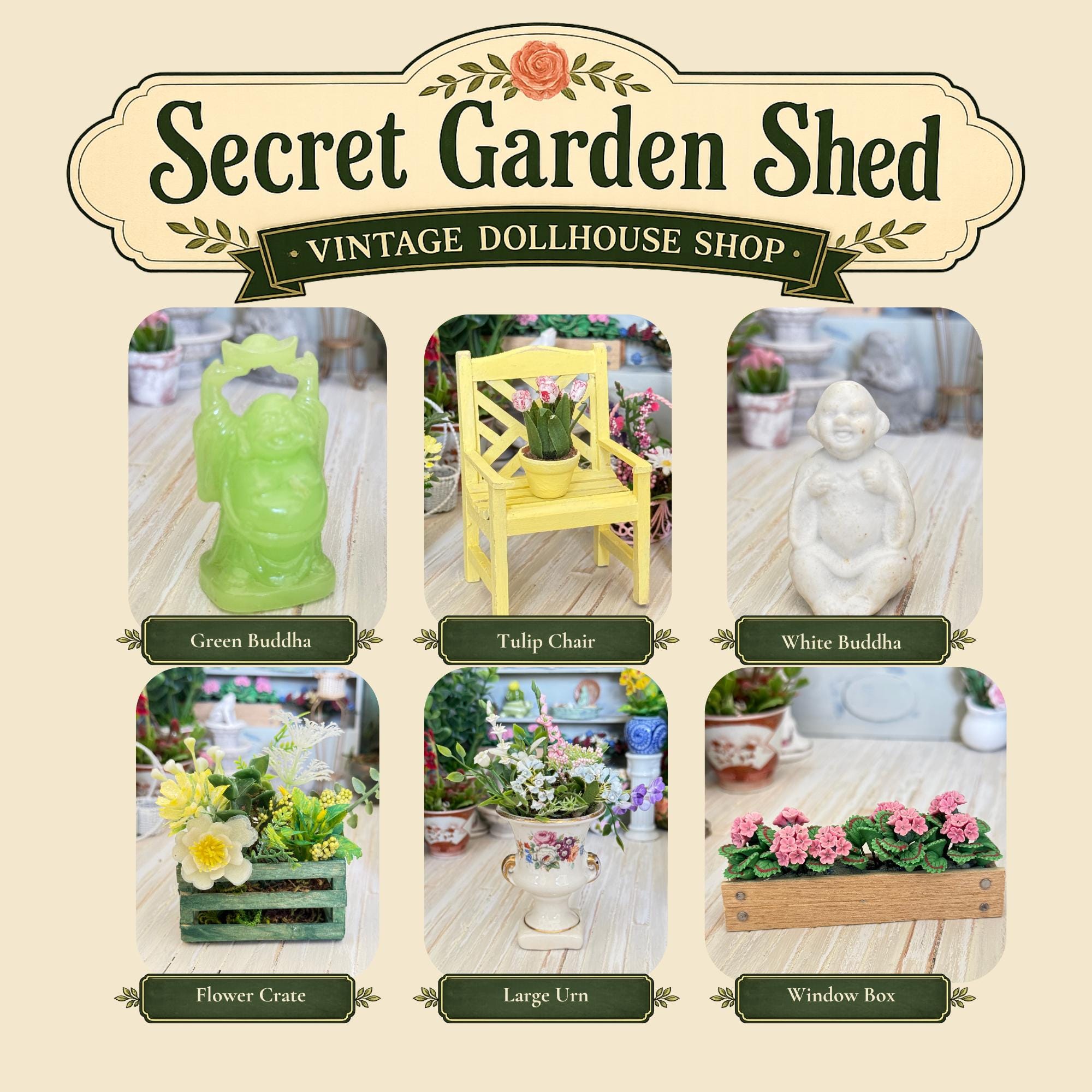 The Secret Garden Shed, Vintage & Artist Crafted Flower