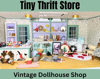 Tiny Thrift Store Dollhouse Furniture Accessories, Vintage