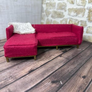 Dollhouse Lundby 1:16 Smaland Furniture Living Room Sofa, Vintage