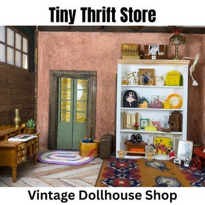 Tiny Thrift Store Dollhouse Furniture & Accessories, Vintage Miniatures
