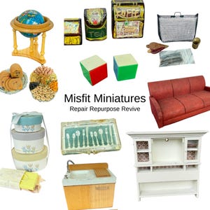 Misfit Dollhouse Miniatures & Materials for Repair, Reuse, and Repurposing Updates Every Monday (Sold Individually)