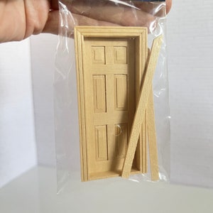 Half Scale Door, Dollhouse Building Supply, Vintage New Stock