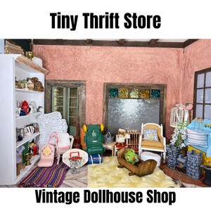 Tiny Thrift Store Dollhouse Furniture & Accessories, Vintage Miniatures
