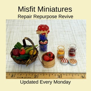 Misfit Dollhouse Miniatures & Materials for Repair, Reuse, and Repurposing Updates Every Monday (Sold Individually)